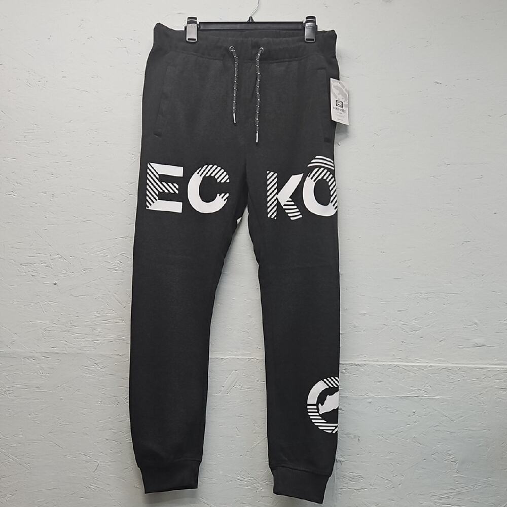 NWT Men's Ecko Unlimited Black / White Jogger Pants. New With Tag